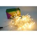 Instalatie de Craciun Flippy® Tip Turturi, Franjuri cu Flash, Sectiune 4 m, 132 LED-uri, Interconectabila, Fir Transparent, Alb Cald-0