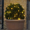 Instalatie de Craciun Liniara Yoto, 22 m, din care 1 m Prelungitor 220V, 300 LED, 8 jocuri de lumini, Controler, Utilizare Interior/Exterior, Fir Negru, Alb Cald-0