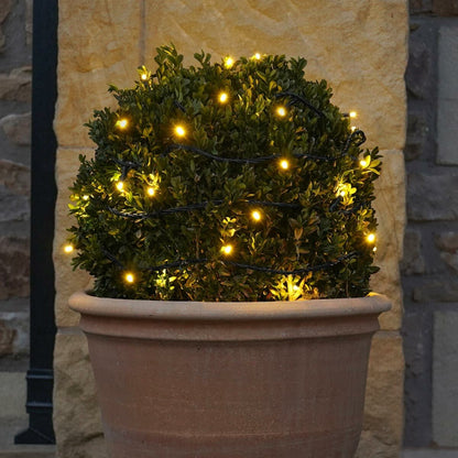Instalatie de Craciun Liniara Yoto, 22 m, din care 1 m Prelungitor 220V, 300 LED, 8 jocuri de lumini, Controler, Utilizare Interior/Exterior, Fir Negru, Alb Cald-0