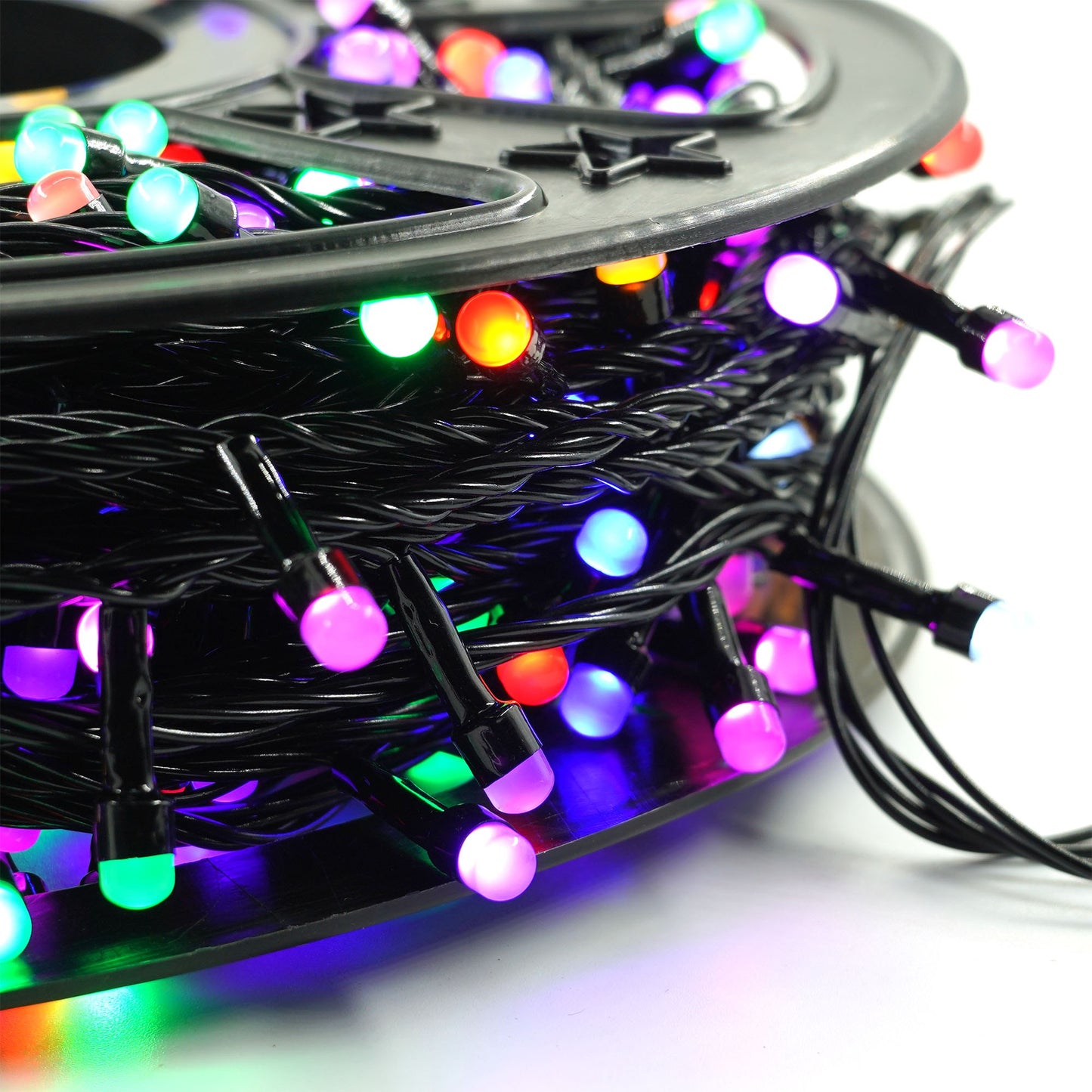 Instalatie de Craciun Liniara Yoto, 50 m, 1 m Prelungitor 220V, 498 LED, 8 Jocuri de Lumini, Controler, Fir Negru, Utilizare Interior/Exterior, Protectie anti-inghet, Fir Cupru, Multicolor-4