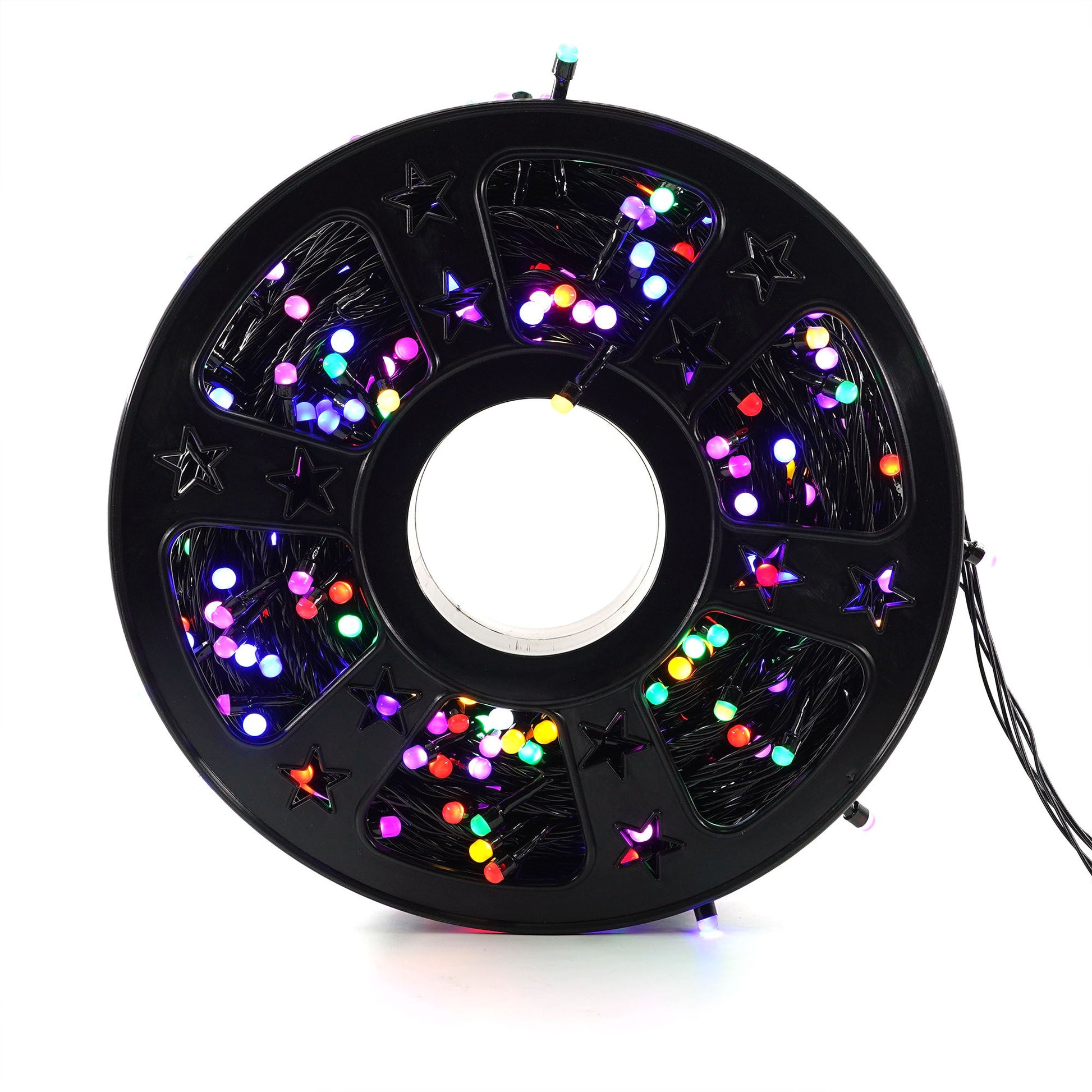 Instalatie de Craciun Liniara Yoto, 50 m, 1 m Prelungitor 220V, 498 LED, 8 Jocuri de Lumini, Controler, Fir Negru, Utilizare Interior/Exterior, Protectie anti-inghet, Fir Cupru, Multicolor-5