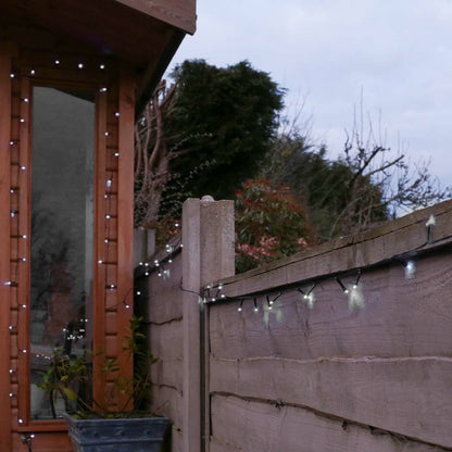 Instalatie de Craciun Liniara Yoto, 50 m, 1 m Prelungitor 220V, 498 LED, 8 Jocuri de Lumini, Controler, Fir Negru, Utilizare Interior/Exterior, Protectie anti-inghet, Fir Cupru, Alb Rece-5