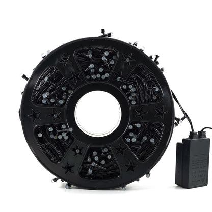 Instalatie de Craciun Liniara Yoto, 50 m, 1 m Prelungitor 220V, 498 LED, 8 Jocuri de Lumini, Controler, Fir Negru, Utilizare Interior/Exterior, Protectie anti-inghet, Fir Cupru, Alb Rece-6