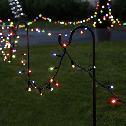 Instalatie de Craciun Liniara Yoto, 50 m, 1 m Prelungitor 220V, 498 LED, 8 Jocuri de Lumini, Controler, Fir Negru, Utilizare Interior/Exterior, Protectie anti-inghet, Fir Cupru, Multicolor-0