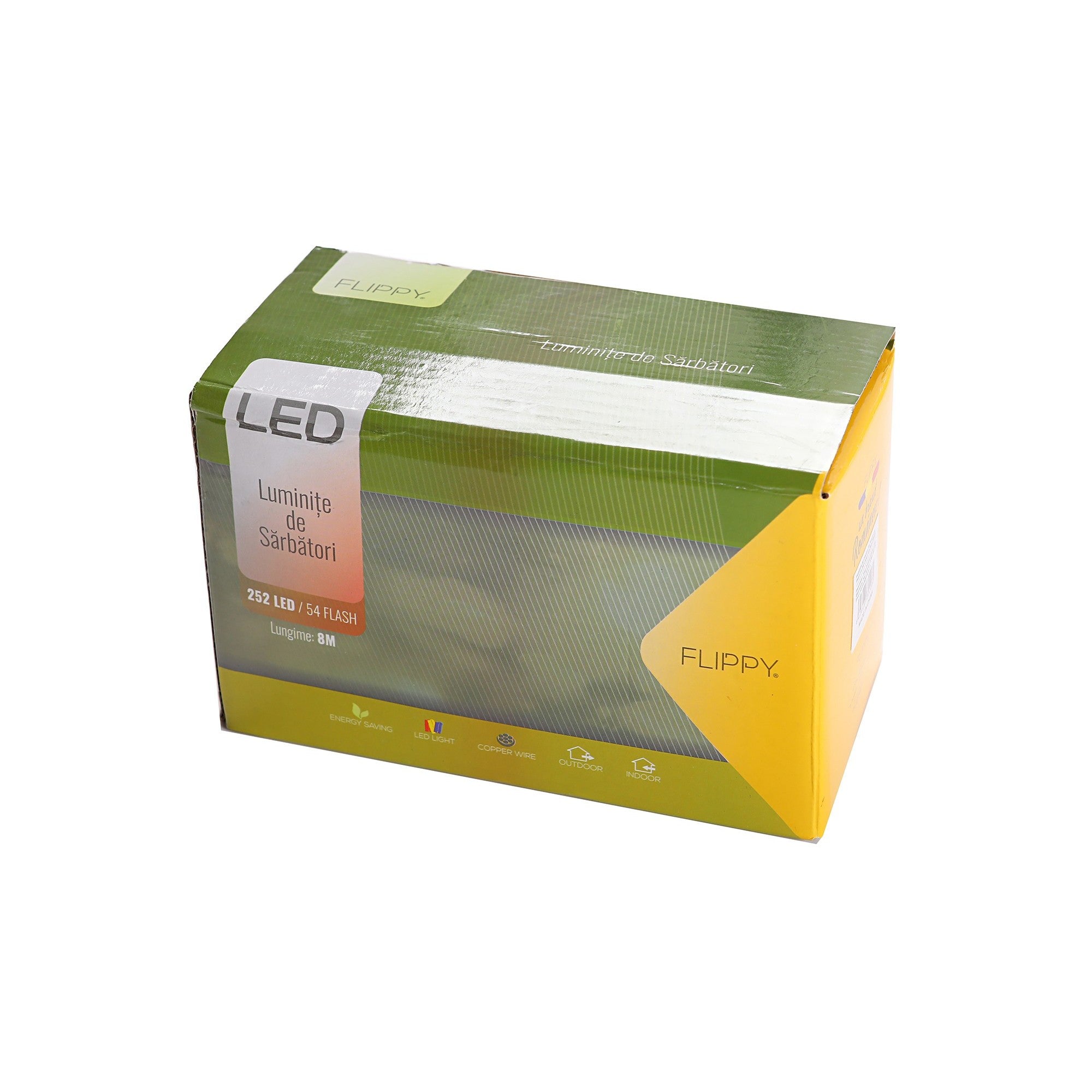 Instalatie de Craciun Premium Flippy® Tip Franjuri cu Flash 8 m 252 LED-uri Alb Cald 2096WW Interconectabila-2