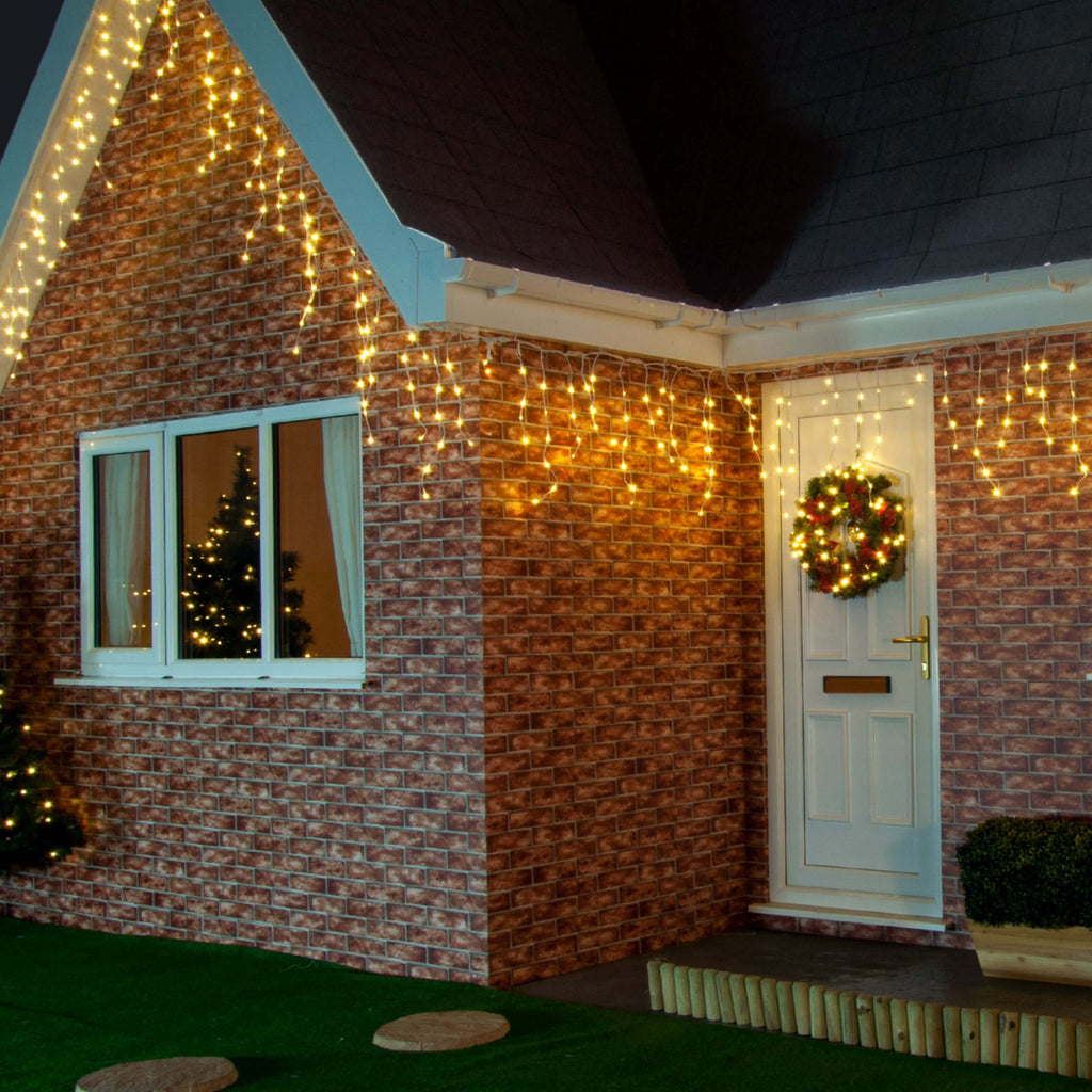 Instalatie de Craciun Premium Flippy® Tip Franjuri cu Flash 8 m 252 LED-uri Alb Cald 2096WW Interconectabila-4