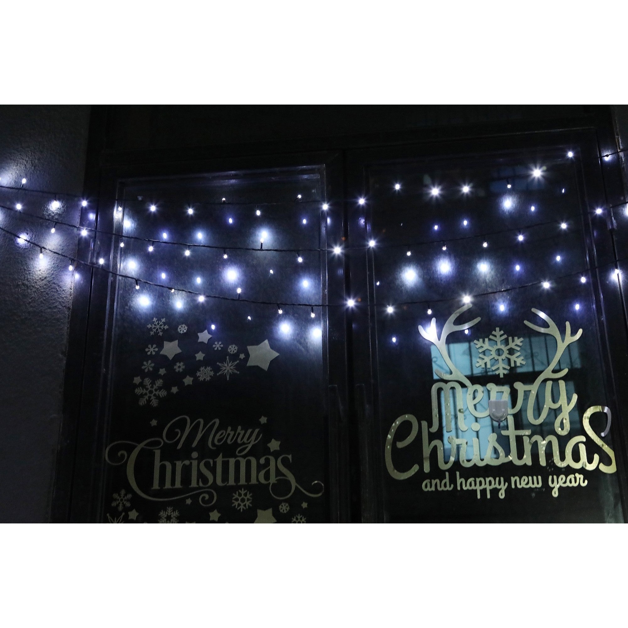 Instalatie de Craciun, Premium Flippy®, Tip Liniara / Sirag, 50 m, 500 LED-uri Mari, Alb Rece-5