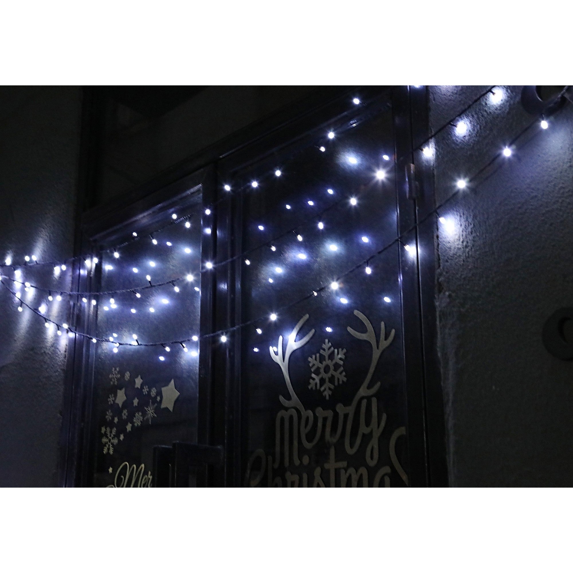 Instalatie de Craciun, Premium Flippy®, Tip Liniara / Sirag, 50 m, 500 LED-uri Mari, Alb Rece-6