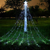 Instalatie Luminoasa Tip Perdea pentru Pomul de Craciun, cu Stea Luminoasa, 350 LED-uri, conectare la retea, pentru interior/exterior, lumina calda, Tree Dazzler-0