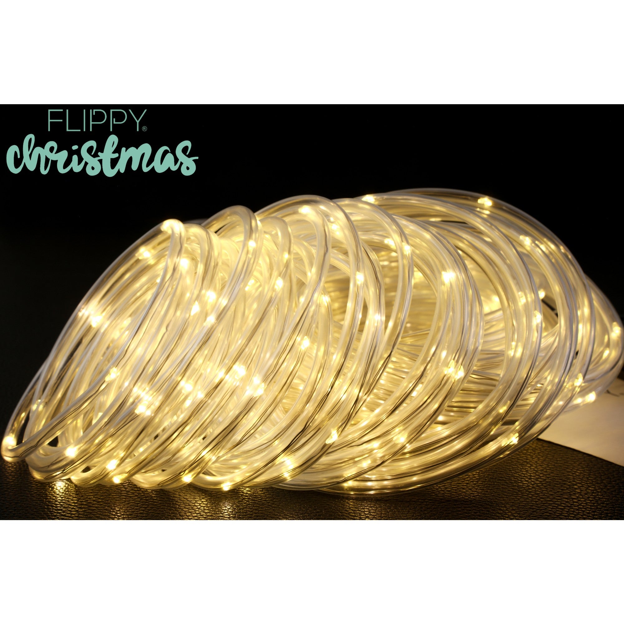 Instalatie luminoasa de Craciun tip furtun luminos, 300 LED-uri, 32 metri lungime, 8 programe, 2 metri prelungitor, sarma din cupru, incarcare solara, alb cald, Flippy-3