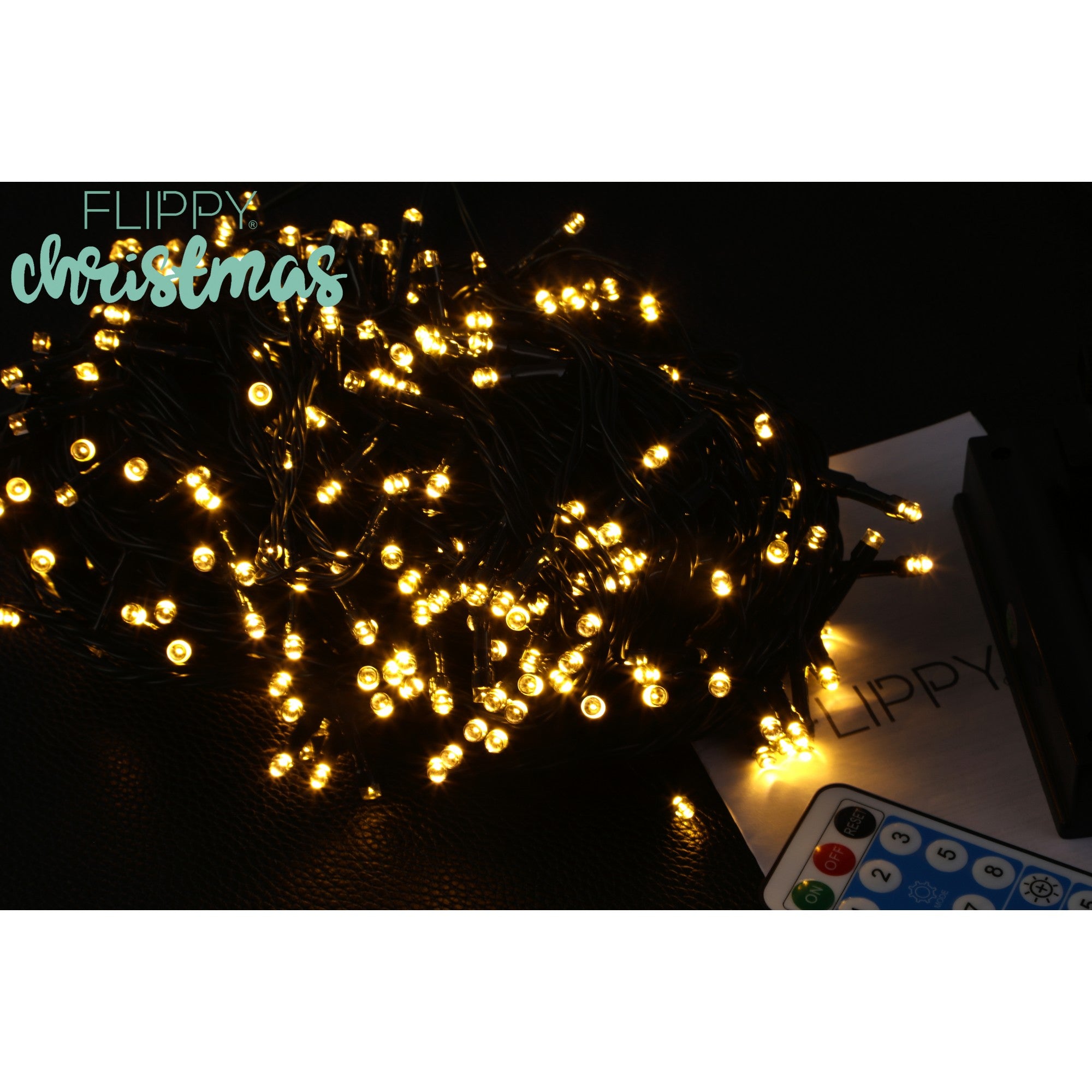Instalatie luminoasa de Craciun cu LED, 300 LED-uri, 32 metri lungime, 8 programe, interior/exterior, incarcare solara, alb cald, Flippy-6
