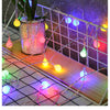 Instalatie sfere brad Craciun Flippy, 3 metri, 20 LEd-uri, alimentare la retea, fir transparent, multicolora-0