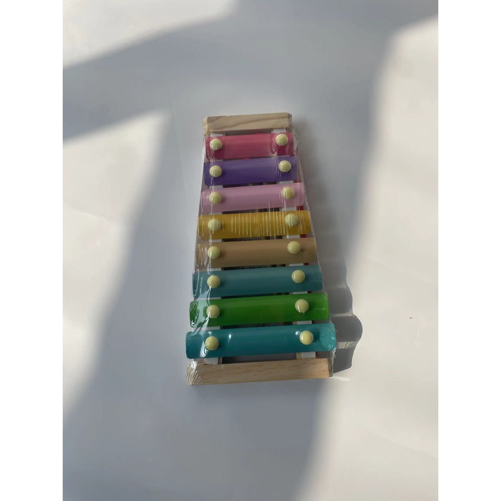 Instrument Muzical Xilofon Flippy, din Lemn, 8 Note Muzicale, 2 Bete de Percutie, 4-6 Ani, Multicolor Pastel-8