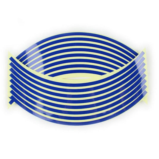 Set 16 inele din autocolant pentru jante culoare Albastru Lucios-1