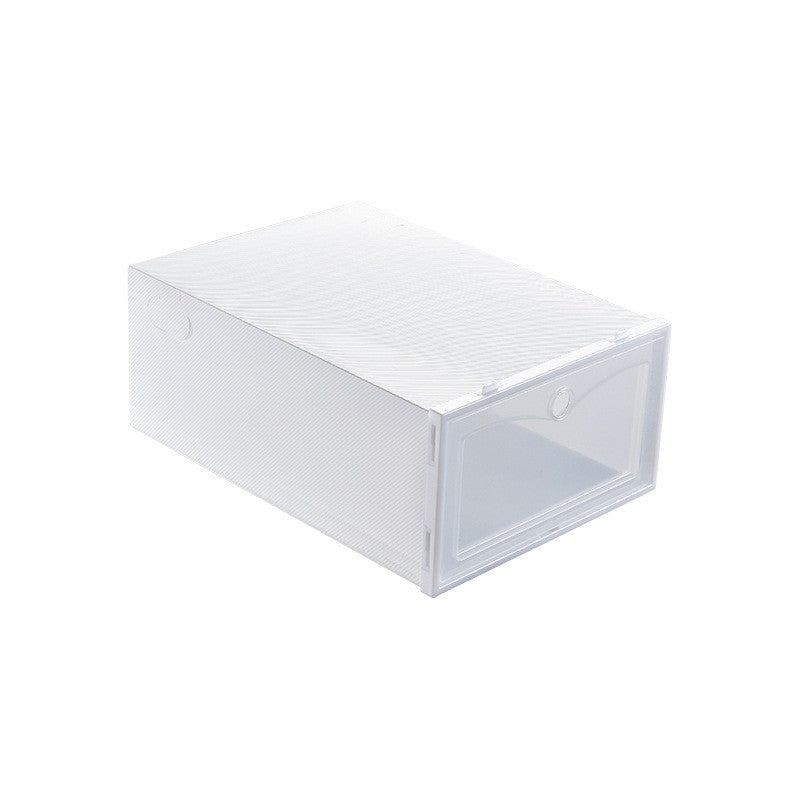 Cutie pentru Pantofi, Flippy, Tip Sertar, din Plastic, Stivuibila, Usa Frontala, 33 x 23 x 13 cm, Transparent-0