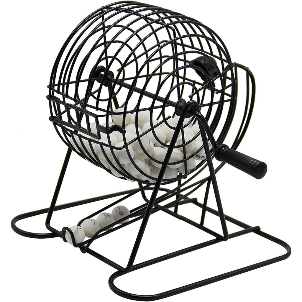 Joc Bingo Flippy, din metal, 75 bile albe, portabil, 21 x 21 cm, negru-2