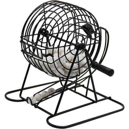 Joc Bingo Flippy, din metal, 75 bile albe, portabil, 21 x 21 cm, negru-2