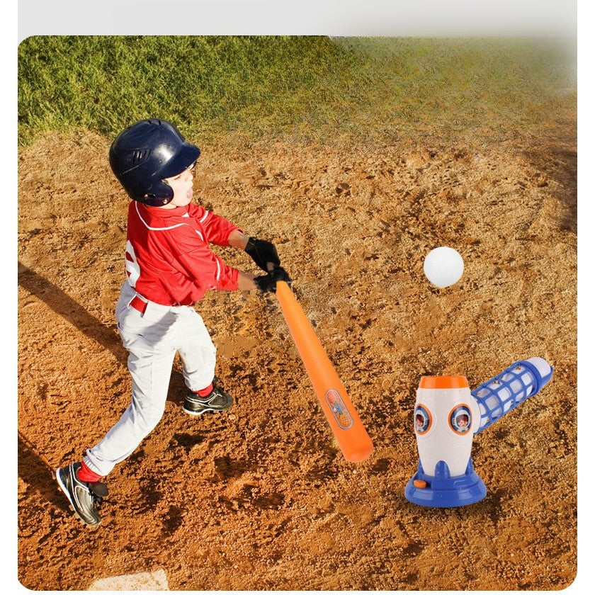 Joc de Baseball Interactiv, Lansator Flippy, Aruncare Automata, Include Bata si 5 Mingii, 37 x 23 x 16 cm Baza, 59 cm Bata, Multicolor-1