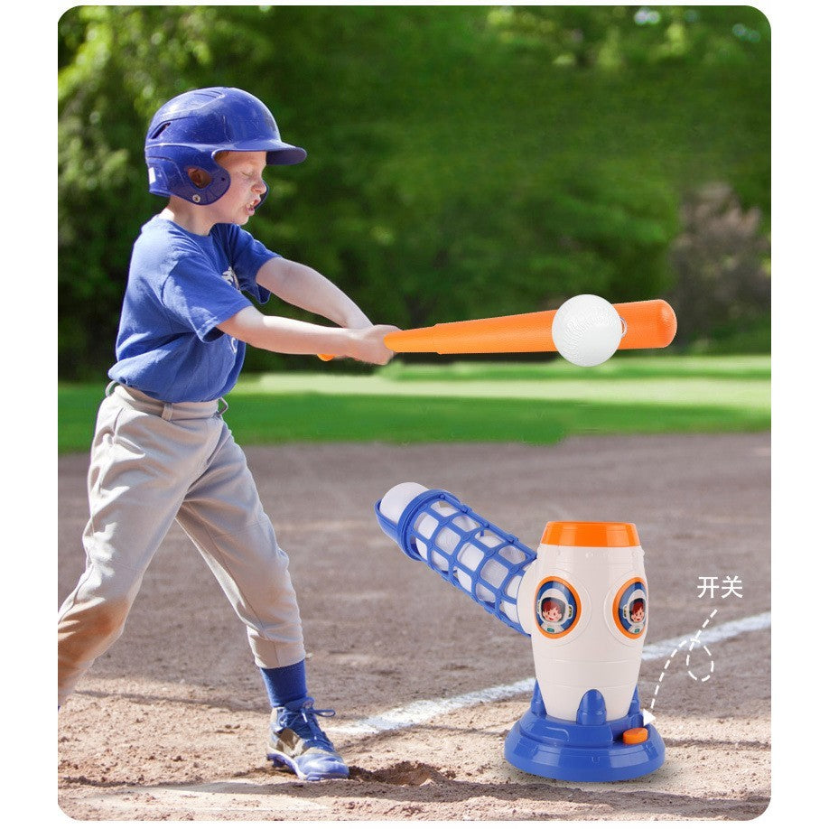 Joc de Baseball Interactiv, Lansator Flippy, Aruncare Automata, Include Bata si 5 Mingii, 37 x 23 x 16 cm Baza, 59 cm Bata, Multicolor-2