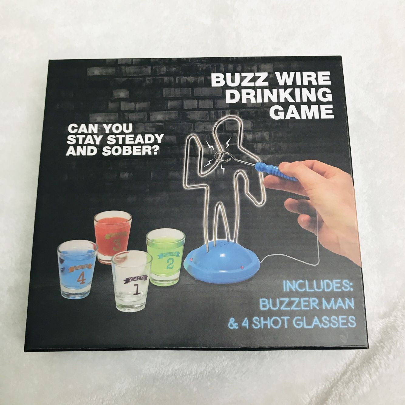 Joc de baut, Buzz Wire, Flippy, pentru Petreceri, Distractie, Pahare de Shot din Sticla Incluse, 4 Jucatori, Multicolor-3