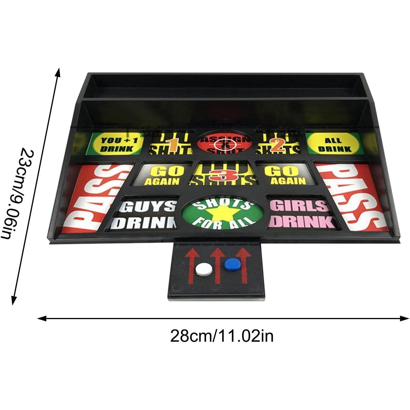 Joc de baut cu banuti Flippy, Pahare de Shot din Sticla Incluse, distractiv si interactiv, 23x28 cm, multicolor-2