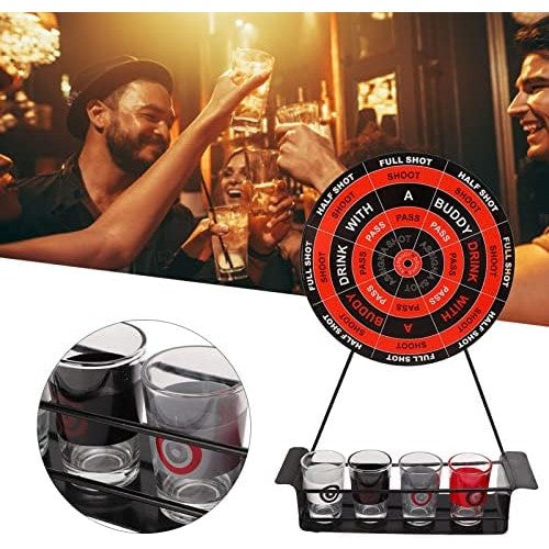 Joc de Baut Darts Flippy, 4 Sageti si Pahare de Shot Incluse, pentru petreceri si timp liber, 30 x 20 x 6.5 cm, multicolor-2