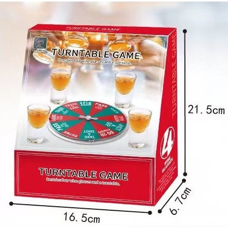 Joc de Baut Flippy, Ruleta Norocoasa, cu 4 Pahare de Shot, +18 Ani, Rosu/Verde-2