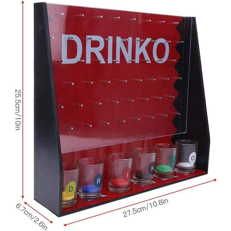 Joc de Baut Gravitational Flippy, pentru Petreceri, Interactiv, pana la 6 Jucatori, Pahare de Shot Incluse, 25.5 x 6.7 x 27.5 cm, Rosu-6