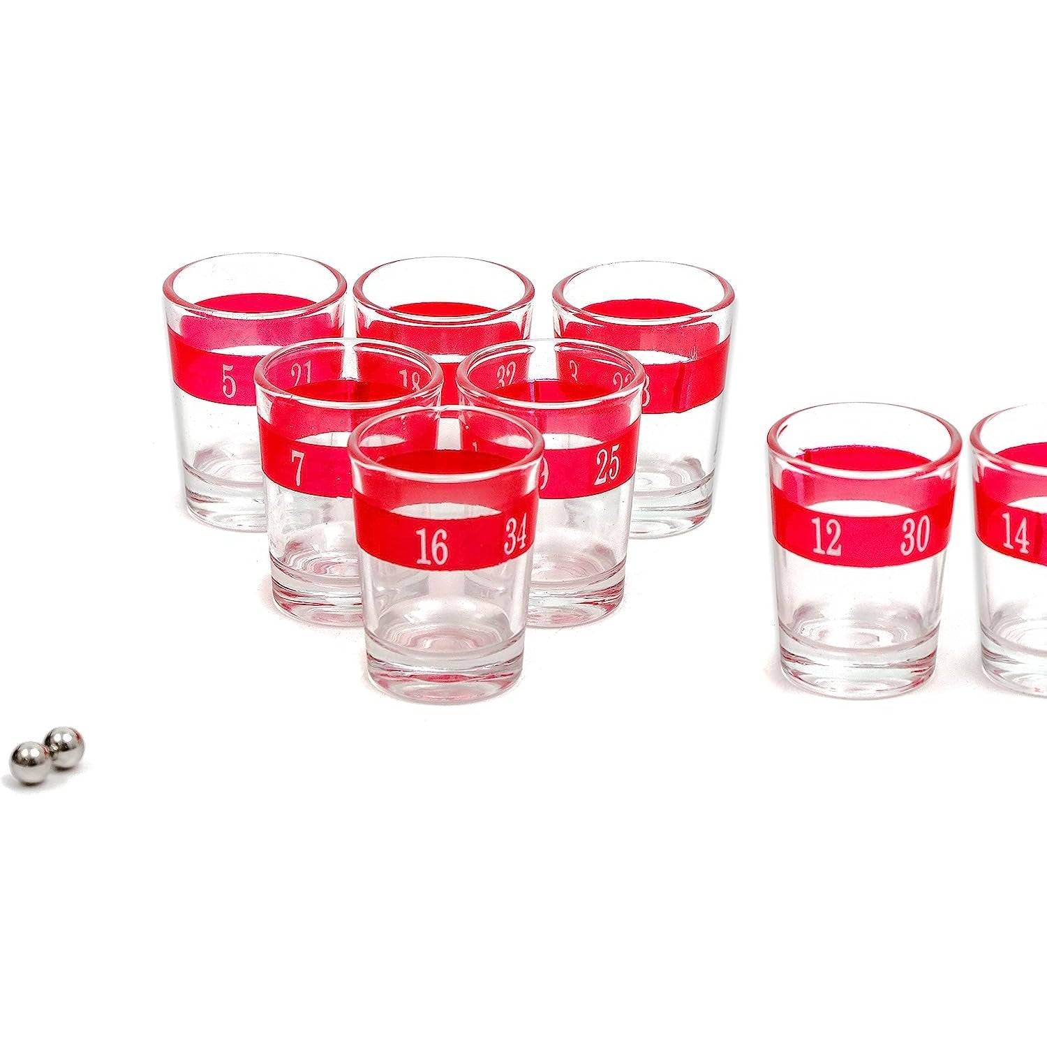 Joc de Baut Ruleta cu Pahare de Shot Flippy, 30 cm, Rosu/Negru-4