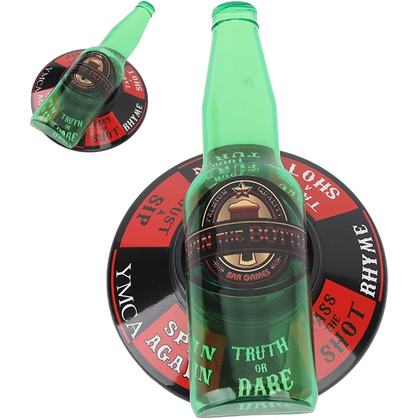Joc de baut Spin the Bottle Flippy, invarte sticla si accepta provocarea, 2-6 jucatori, material ABS, 18 x 12 cm, multicolor-4