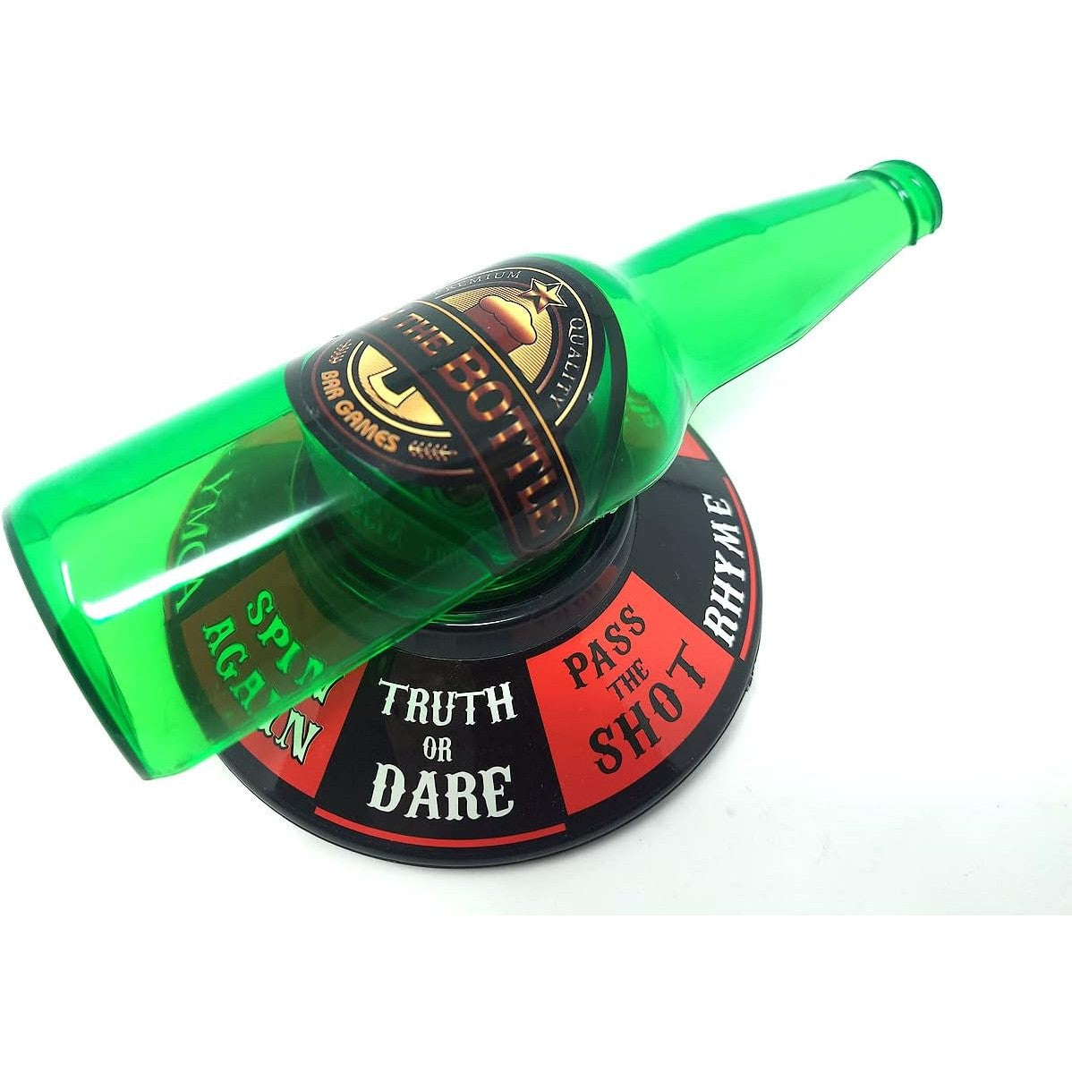Joc de baut Spin the Bottle Flippy, invarte sticla si accepta provocarea, 2-6 jucatori, material ABS, 18 x 12 cm, multicolor-0