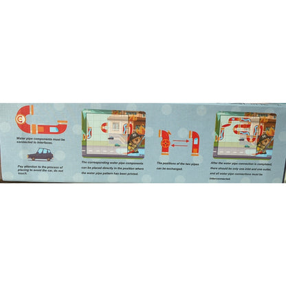 Joc educativ magnetic de interconectare, micul pompier, 15 nivele, 9 carti, pentru copii, +3 ani, multicolor-2