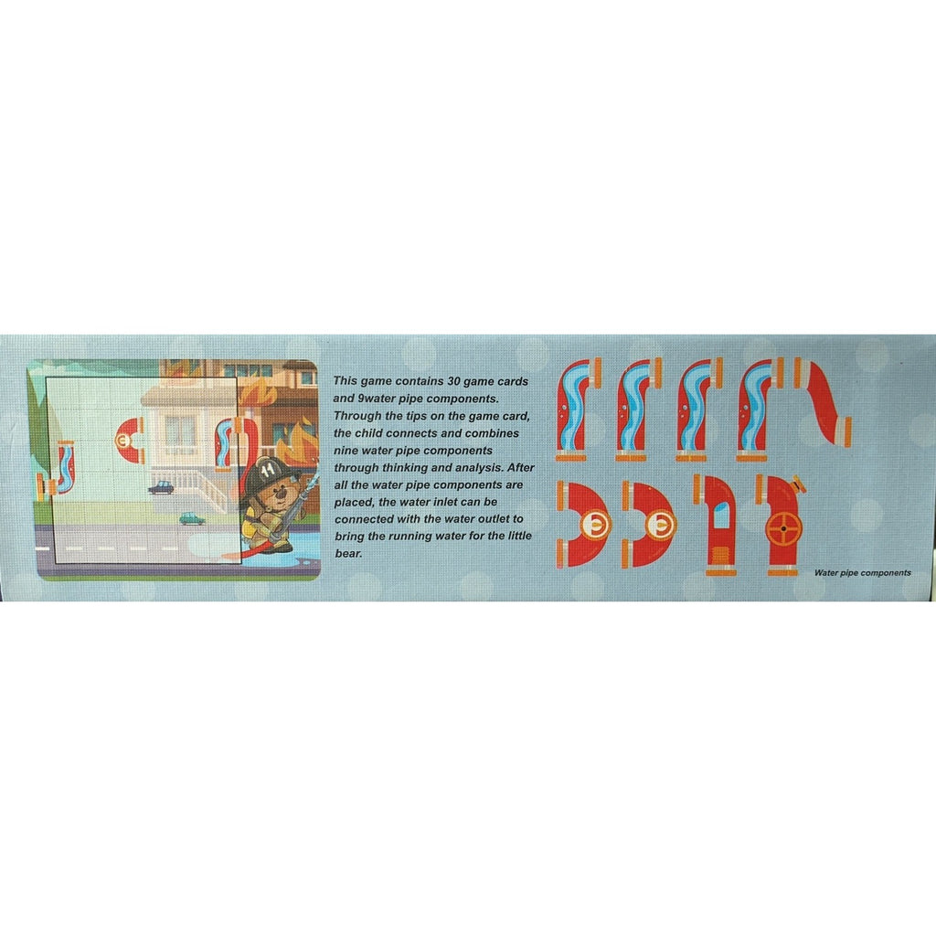 Joc educativ magnetic de interconectare, micul pompier, 15 nivele, 9 carti, pentru copii, +3 ani, multicolor-3