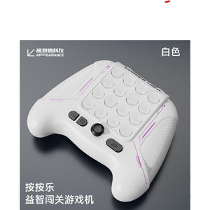 Jucarie Interactiva Pop It, Flippy, Tip Consola, Anti-Stres, 4 Moduri de Joc, din ABS si Silicon, +3 Ani, Sunete si Lumini Model Controller, Alb-0