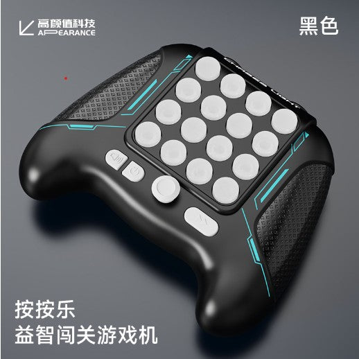 Jucarie Interactiva Pop It, Flippy, Tip Consola, Anti-Stres, 4 Moduri de Joc, din ABS si Silicon, +3 Ani, Sunete si Lumini Model Controller, Negru-0