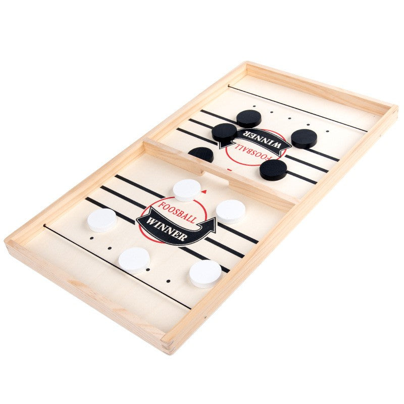 Joc Fooseball Interactiv, Flippy, Tip Hockey pe Gheata, din Lemn, 10 Piese de Joc, +4 Ani, 35 x 22 cm, Multicolor-3