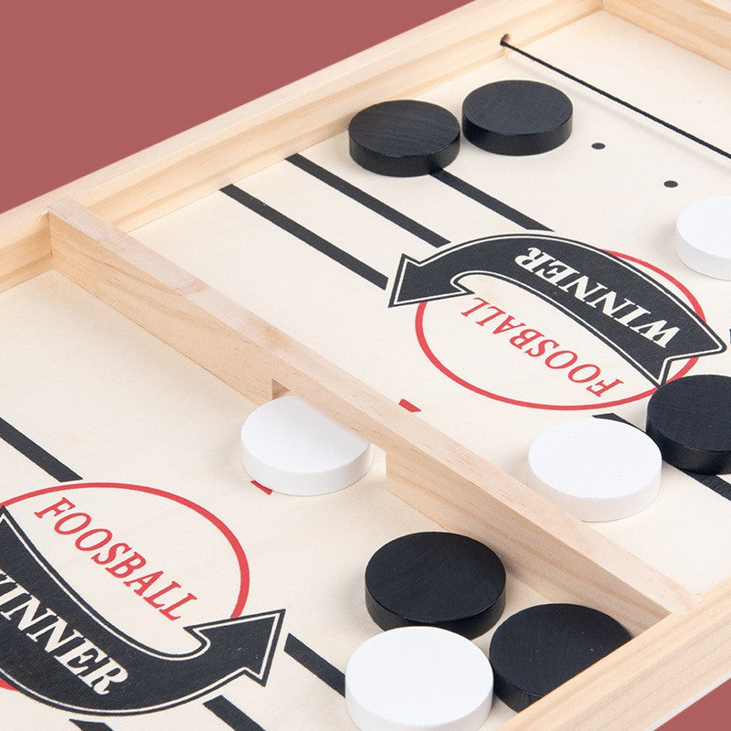 Joc Fooseball Interactiv, Flippy, Tip Hockey pe Gheata, din Lemn, 10 Piese de Joc, +4 Ani, 35 x 22 cm, Multicolor-5