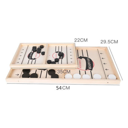 Joc Fooseball Interactiv, Flippy, Tip Hockey pe Gheata, din Lemn, 10 Piese de Joc, +4 Ani, 54 x 29 cm, Multicolor-4