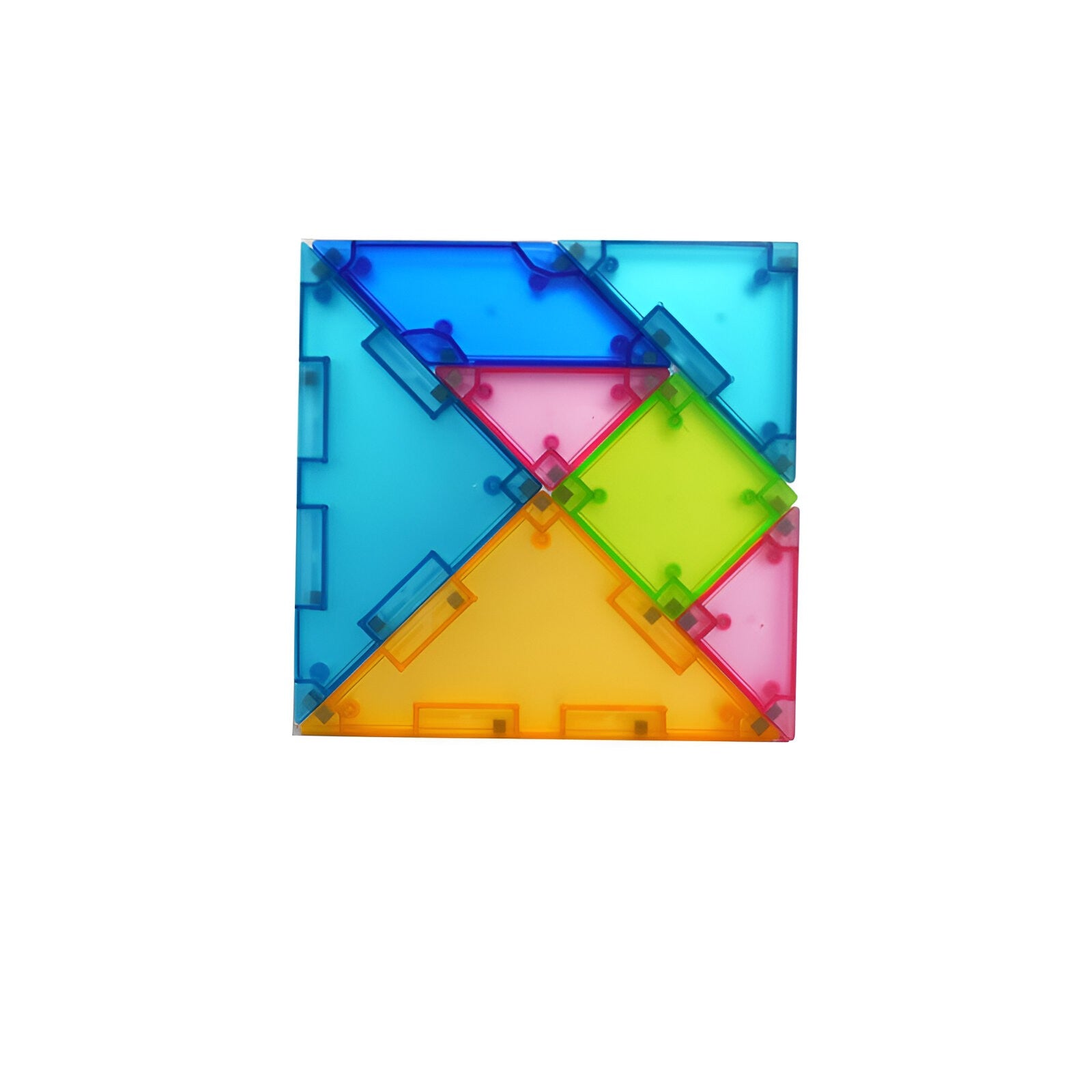 Joc Magnetic Tangram, Flippy, 7 Piese Magnetice, Forme Geometrice, 3 Ani, EVA, ABS, Magnet, 10.5 x 10.5 x 2.2 cm, Multicolor-6