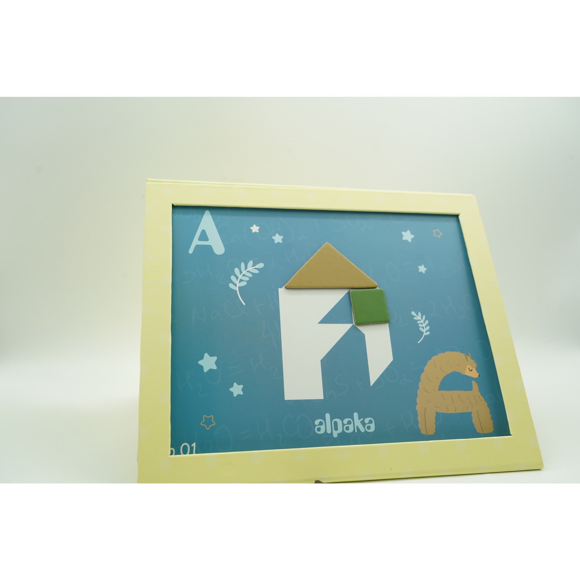 Joc Magnetic Tangram, tabla si forme diverse magnetice, 34 de piese, pentru copii, +3 ani, multicolor-8