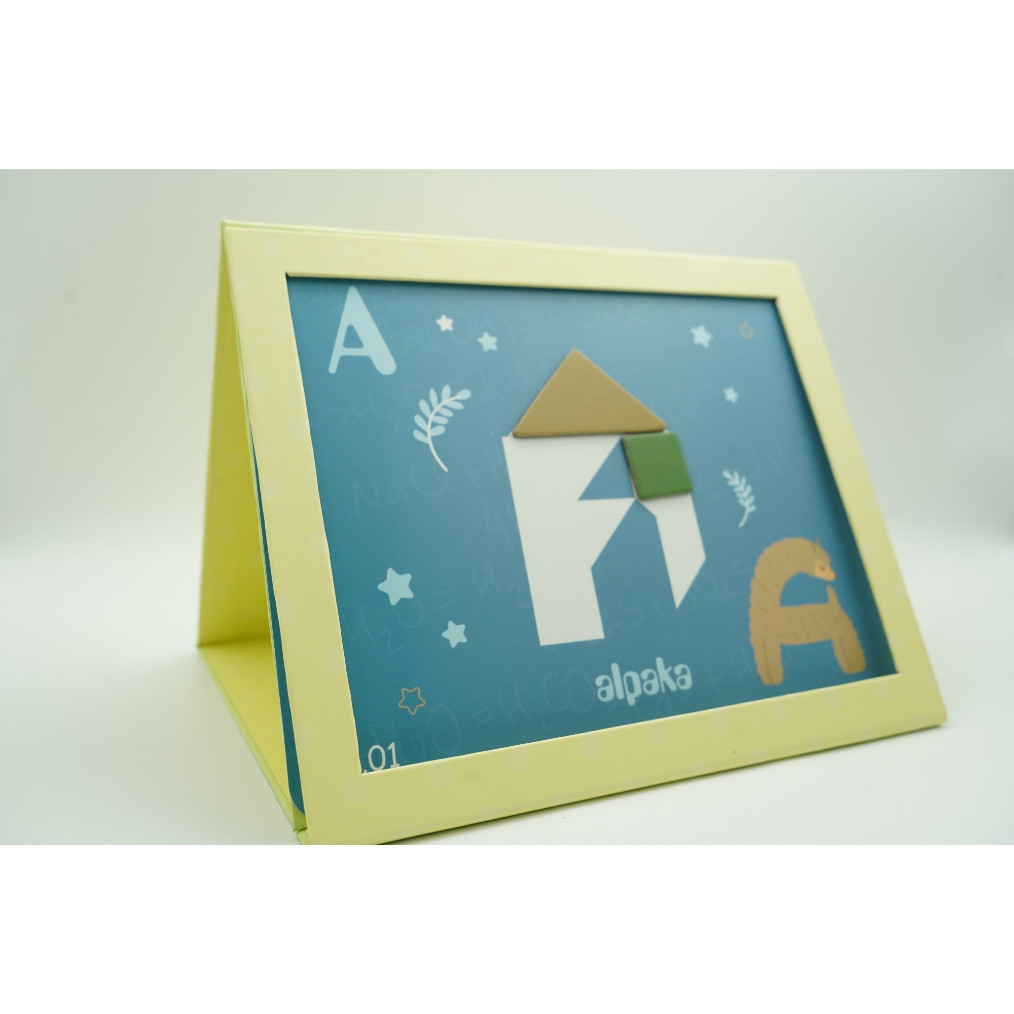 Joc Magnetic Tangram, tabla si forme diverse magnetice, 34 de piese, pentru copii, +3 ani, multicolor-10