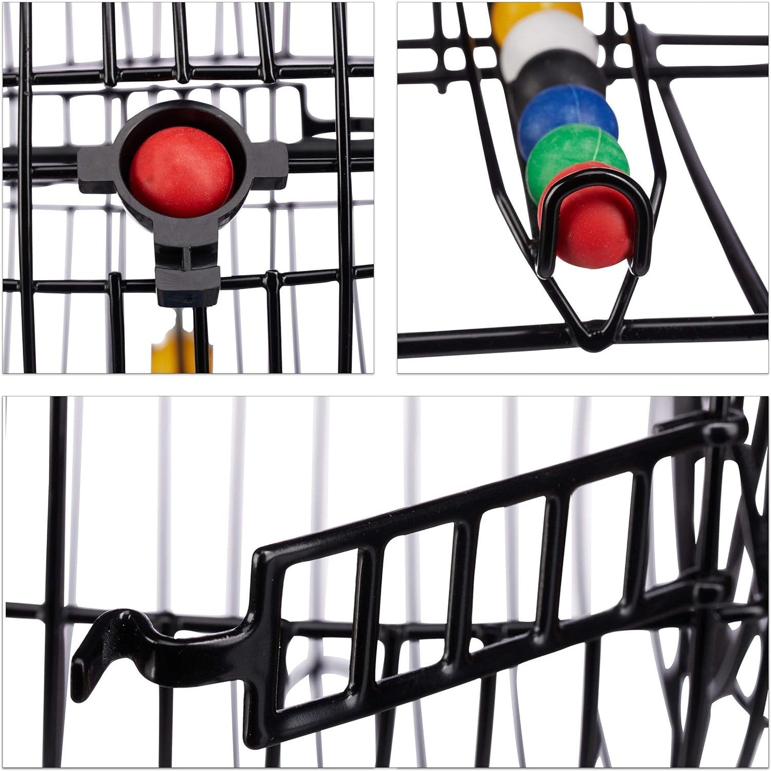 Joc Mini Loterie Flippy, Bingo, cu Pahare de Shot din Sticla, 20 x 20 x 19 cm, 48 Bile, Negru-9