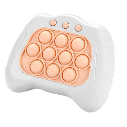 Joc Pop It, Flippy, consola, joc interactiv, antistres, cu baterii, Abs si silicon, Alb, 12 x 10 x 5.8 cm-0