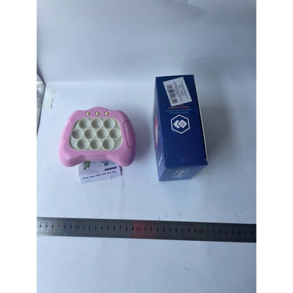 Joc Pop It, Flippy, consola, joc interactiv, antistres, cu baterii, Abs si silicon, Roz, 12 x 10 x 5.8 cm-7