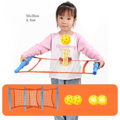 Joc Spikeball, Flippy, pentru Copii, Joc in 2, pentru Plaja, Parcuri, Interior, 2 Plase, 2 Mingi Normale, 2 Mingi Luminoase, Senzorial, Prinderea Mingii, 50x30 cm,  Multicolor-1