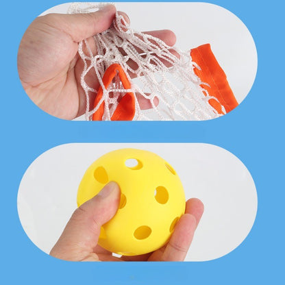 Joc Spikeball, Flippy, pentru Copii, Joc in 2, pentru Plaja, Parcuri, Interior, 2 Plase, 2 Mingi Normale, 2 Mingi Luminoase, Senzorial, Prinderea Mingii, 50x30 cm,  Multicolor-2