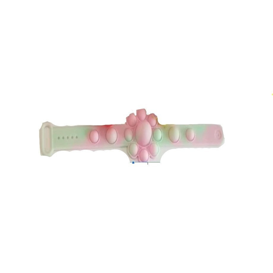 Jucarie antistres din silicon, Bratara caracatita reversibila, Multicolor/Verde-0