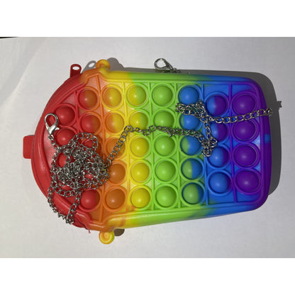 Jucarie antistres din silicon, Flippy, Geanta Pop It, Milkshake, Model 3, Multicolor-1