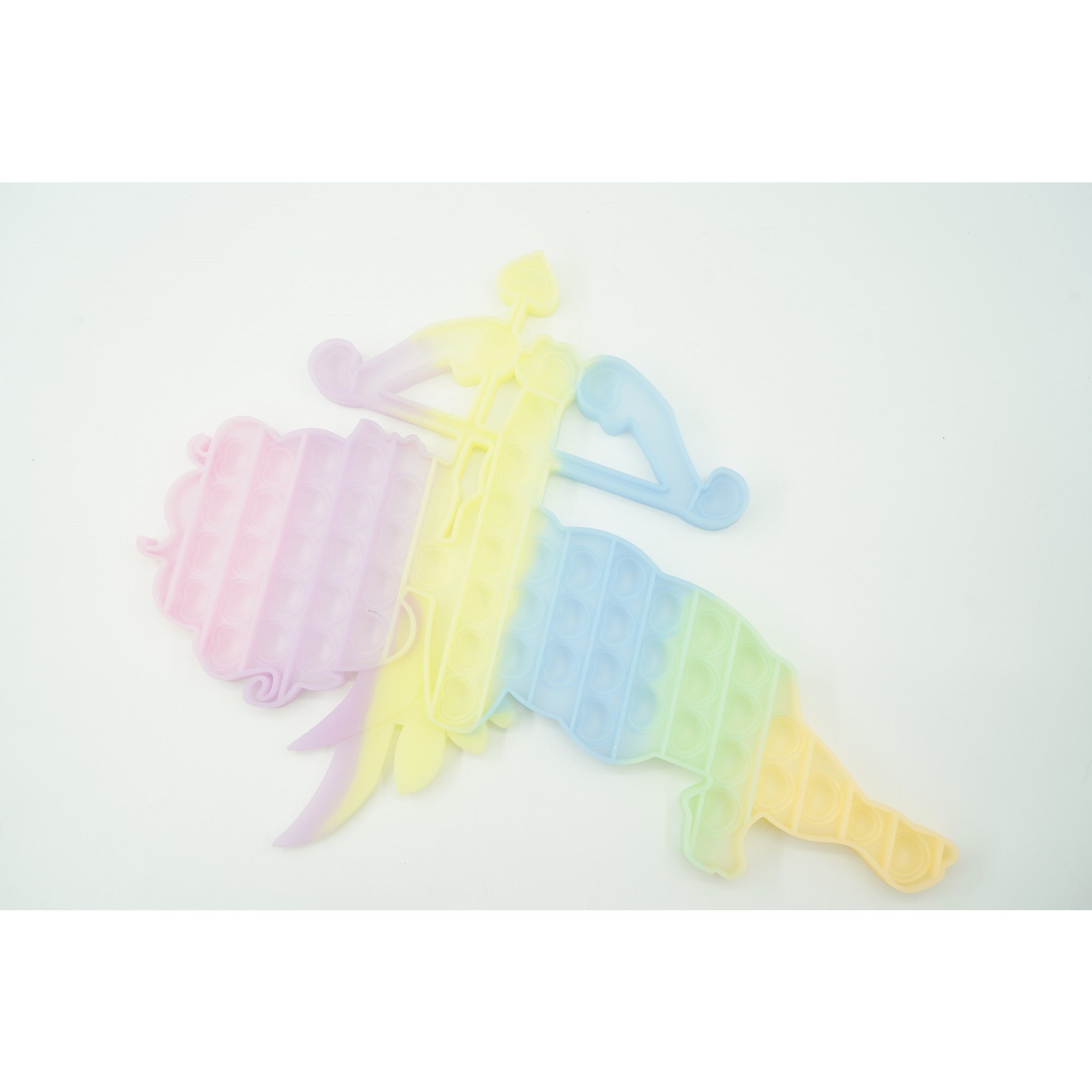 Jucarie antistres din silicon Flippy, Pop it Now and Flip It , 40x45 cm, Cupidon, Fosforescent, Multicolor-1