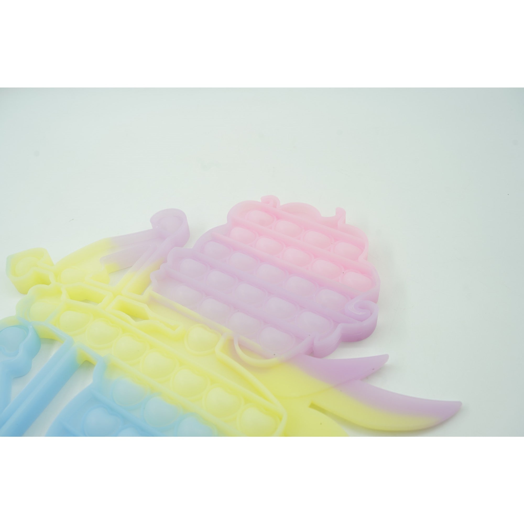 Jucarie antistres din silicon Flippy, Pop it Now and Flip It , 40x45 cm, Cupidon, Fosforescent, Multicolor-2